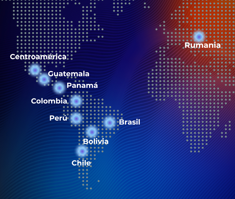 Mapa de presencia global