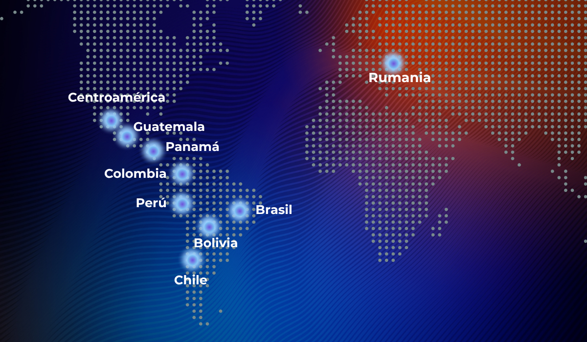 Mapa de presencia global